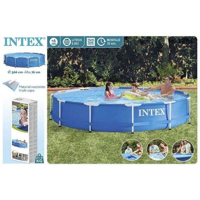 Piscina redonda desmontable metal frame (capacidad 6503 litros) (+6 años) 366x76cm 5 Piscina redonda desmontable metal frame (capacidad 6503 litros) (+6 años) 366x76cm 5