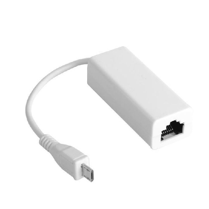 MicroConnect USBMICROETHB Adaptador Micro USB a Ethernet Blanco para Dispositivos con Conexión a Internet Cableada Estable y Rápida