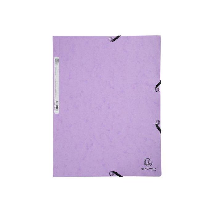 Carpeta De Gomas Y Solapas Exacompta Aquarel Cartulina Lustrada A4 Con Etiqueta Malva