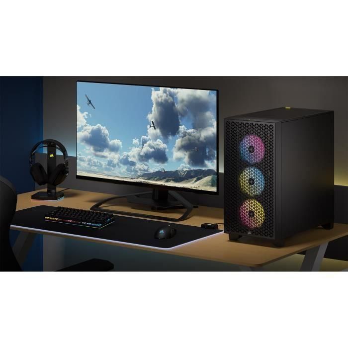 Caja de PC - CORSAIR - 3000D RGB AIRFLOW - Semitorre ATX - 3 ventiladores AR120 RGB - Negro - (CC-9011255-WW) 5 Caja de PC - CORSAIR - 3000D RGB AIRFLOW - Semitorre ATX - 3 ventiladores AR120 RGB - Negro - (CC-9011255-WW) 5