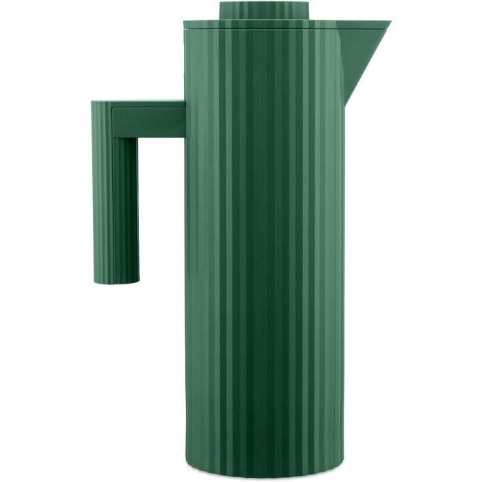 Alessi MDL12 GR Jarra Termoaislada de Resina Verde Diseño Plisado Elegante para Hogar