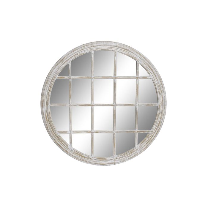 Espejo de pared DKD Home Decor Blanco Decapé 90 x 2 x 90 cm 90 x 2,5 x 90 cm (90 Piezas)