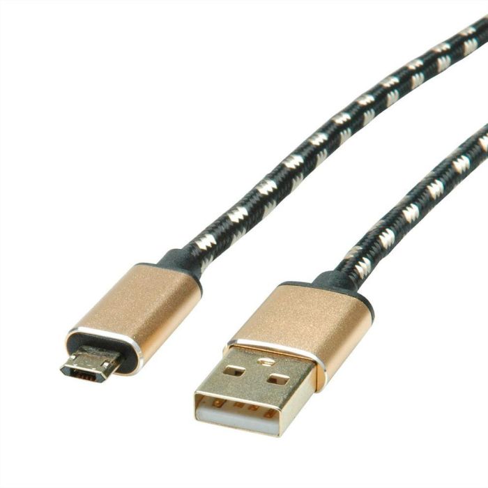 ROLINE GOLD USB 2.0 Kabel Typ A ST - Micro B ST reversibel 1,8m 0 ROLINE GOLD USB 2.0 Kabel Typ A ST - Micro B ST reversibel 1,8m 0