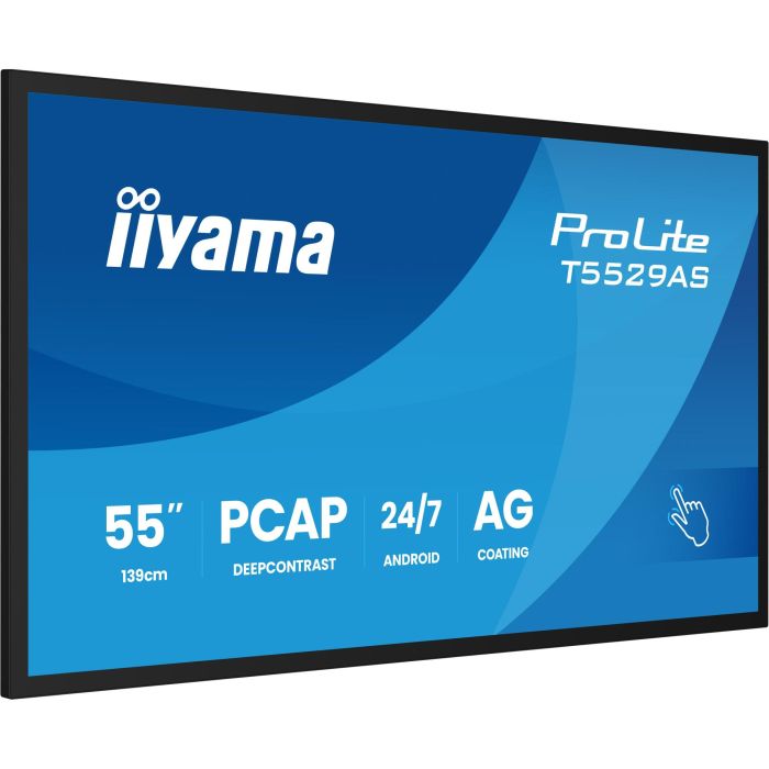 Iiyama Monitor Interactivo Profesional T5529AS-B1AG 55" 4K UHD Táctil Android 10 OS 3840x2160 USB-C WiFi 24/7 18