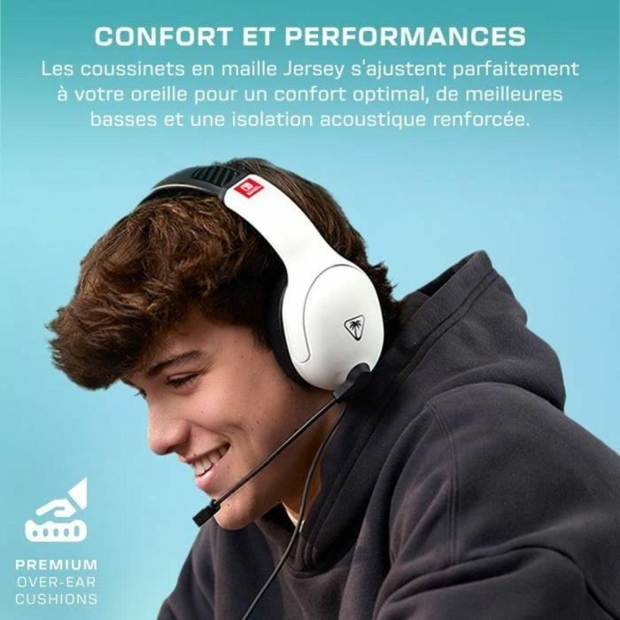 Auriculares con cable para juegos - TURTLE BEACH - Nintendo Switch - Airlite Fit - Blanco y negro 2 Auriculares con cable para juegos - TURTLE BEACH - Nintendo Switch - Airlite Fit - Blanco y negro 2