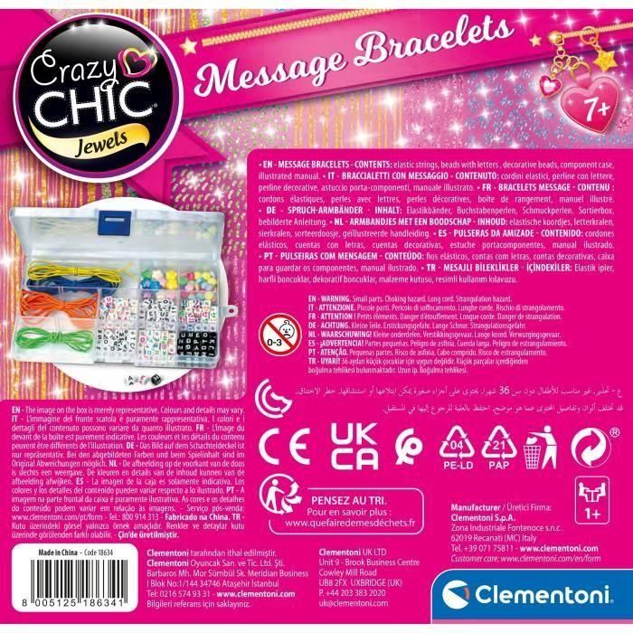 Clementoni CLE18634 Crazy Chic Pulseras con mensaje 3