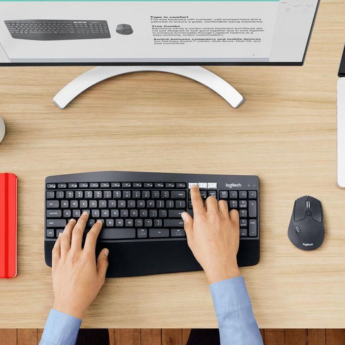 Logitech MK850 Teclado y Ratón Inalámbrico Performance Combo, Confort Ergonómico con Reposamuñecas Acolchado, Multipareja 3 Dispositivos 2 Logitech MK850 Teclado y Ratón Inalámbrico Performance Combo, Confort Ergonómico con Reposamuñecas Acolchado, Multipareja 3 Dispositivos 2
