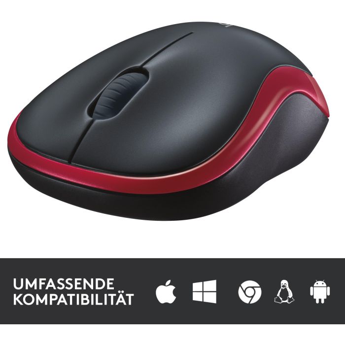 Logitech M185 Ratón Inalámbrico RF Plug-and-Play Rojo con Nano Receptor USB, Ergonómico, Fiable, Batería 1 Año 14 Logitech M185 Ratón Inalámbrico RF Plug-and-Play Rojo con Nano Receptor USB, Ergonómico, Fiable, Batería 1 Año 14