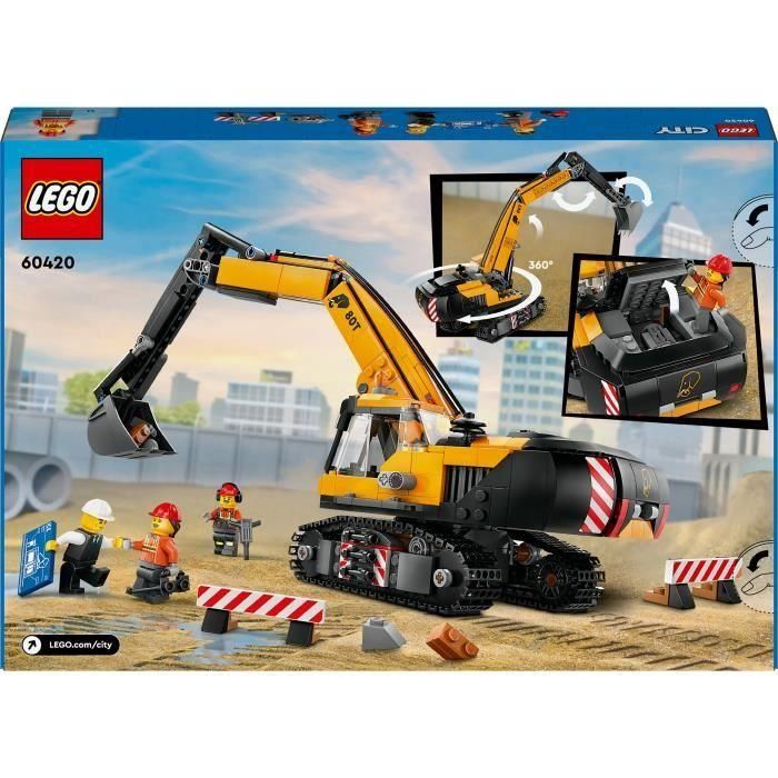 LEGO City 60420 La excavadora de construcción amarilla, juguete para niños a partir de 8 años 5 LEGO City 60420 La excavadora de construcción amarilla, juguete para niños a partir de 8 años 5