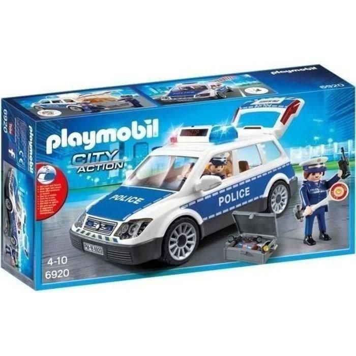 PLAYMOBIL 6920 - City Action - Coche de policía con Beacon y Siren PLAYMOBIL 6920 - City Action - Coche de policía con Beacon y Siren