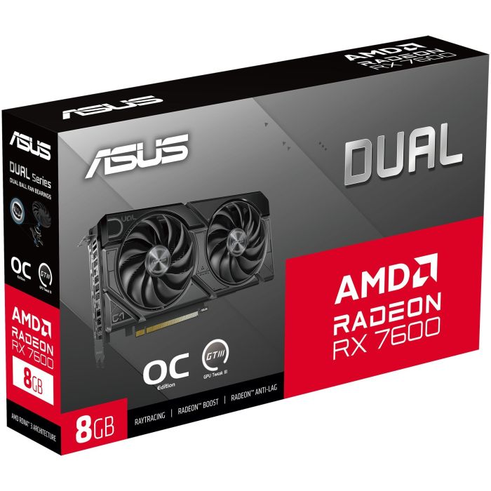 Asus 90YV0LD0-M0NA00 Tarjeta Gráfica Dual Radeon RX 7600 EVO OC Edition 8GB GDDR6 RDNA 3, 2.5 Slot, 0dB 4 Asus 90YV0LD0-M0NA00 Tarjeta Gráfica Dual Radeon RX 7600 EVO OC Edition 8GB GDDR6 RDNA 3, 2.5 Slot, 0dB 4
