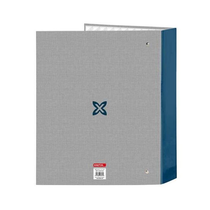 Carpeta de anillas Munich Street Azul Gris A4 27 x 33 x 6 cm 1