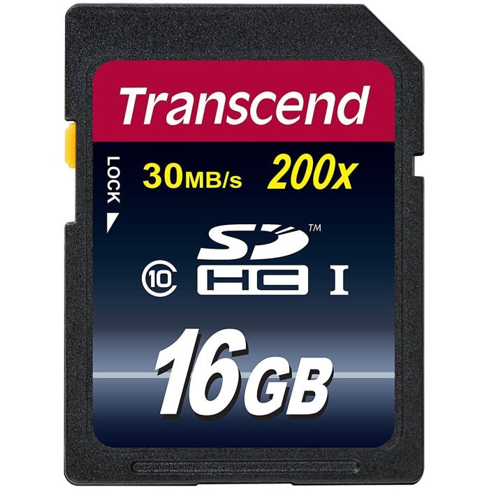 Transcend TS16GSDHC10 Tarjeta de Memoria SDHC 16GB Clase 10 NAND Velocidad de Lectura 30 MB/s para Cámaras y Dispositivos