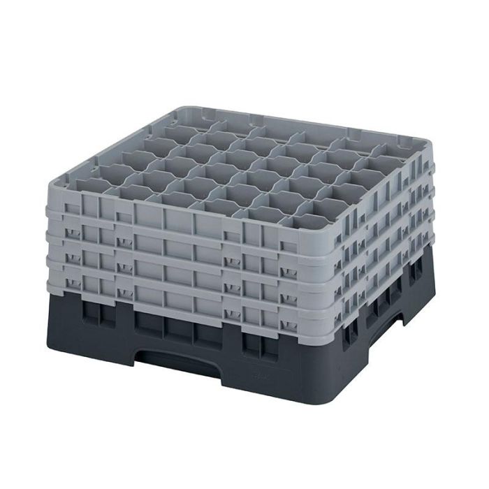 CAMBRO - 36S800-416 - Cesta de lavado 36 comp. 4 alturas - 7,2 cm Ø máx. - alt. máx. 21,7 cm - 50 x 50 x 26,7 cm - Arándano