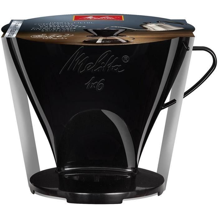 Melitta Portafiltros de café 1x6 Negro