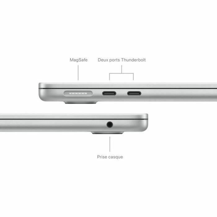 Apple - MacBook Air M3 de 13,6'' - 24 GB de RAM - 512 GB de almacenamiento - CPU de 8 núcleos - GPU de 10 núcleos - Plata 2