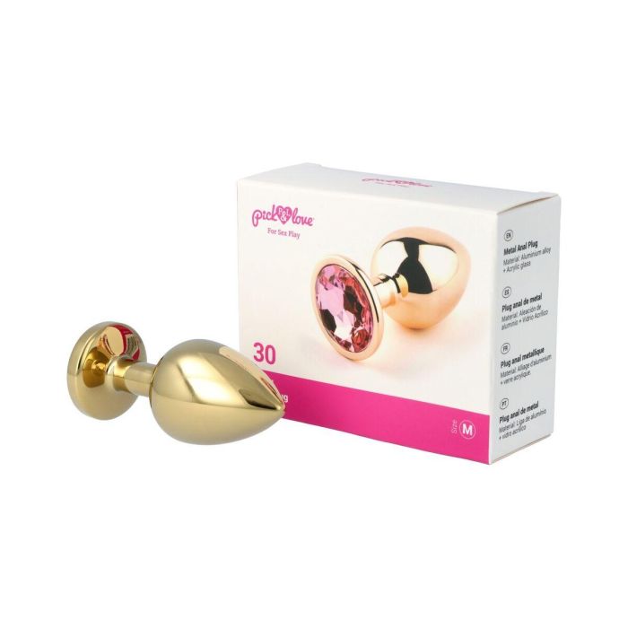 Plug Anal Pick&Love Nº 30 Dorado (8,3 cm) 9 Plug Anal Pick&Love Nº 30 Dorado (8,3 cm) 9