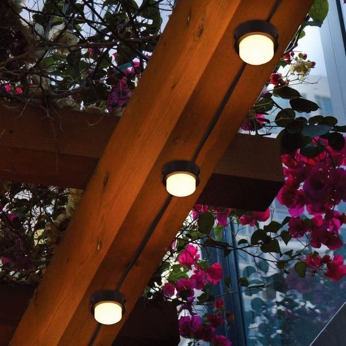 Lumisky SOLIRAY, Set 10 Mini Focos Solares LED Blanco Cálido, Para Jardín, Caminos y Pared, Con 8h Autonomía, Señalización Exterior 3