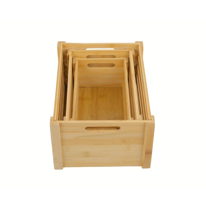 Inde Set 3 Cajas Bambú Organización 30.5x23x15.2 cm y 28x18 cm (6 Unidades) 9
