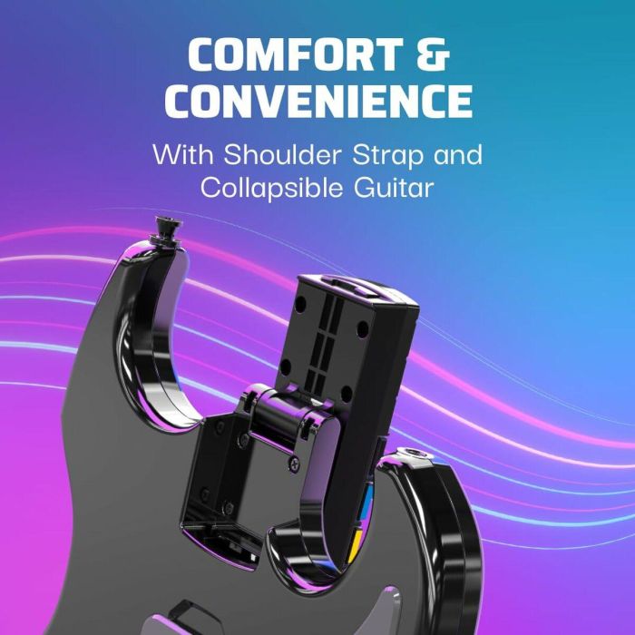 PDP 1717630706377 Guitarra inalámbrica Riffmaster para PlayStation 4, PlayStation 5 y PC Negra 1