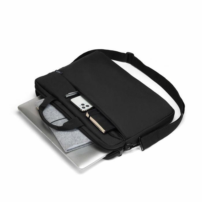 Dicota Slim Case ONE 13-14.1" Negro - Funda Portátil Acolchada con Bolsillo y Correa PET Reciclado 3 Dicota Slim Case ONE 13-14.1" Negro - Funda Portátil Acolchada con Bolsillo y Correa PET Reciclado 3