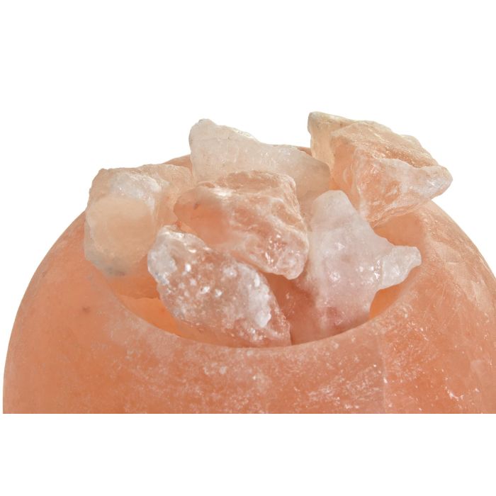DKD Home Decor Lámpara Sobremesa Árabe Naranja Sal del Himalaya Huevo 16 x 18 x 16 cm 2