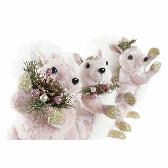 Figura Navidad Alpina DKD Home Decor Rosa 16 x 21 x 13 cm (3 Unidades) 1 Figura Navidad Alpina DKD Home Decor Rosa 16 x 21 x 13 cm (3 Unidades) 1