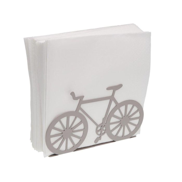 Servilletero Bici Metálica Gris Versa 4.5x9.5x16.5 cm (2 Unidades) 1