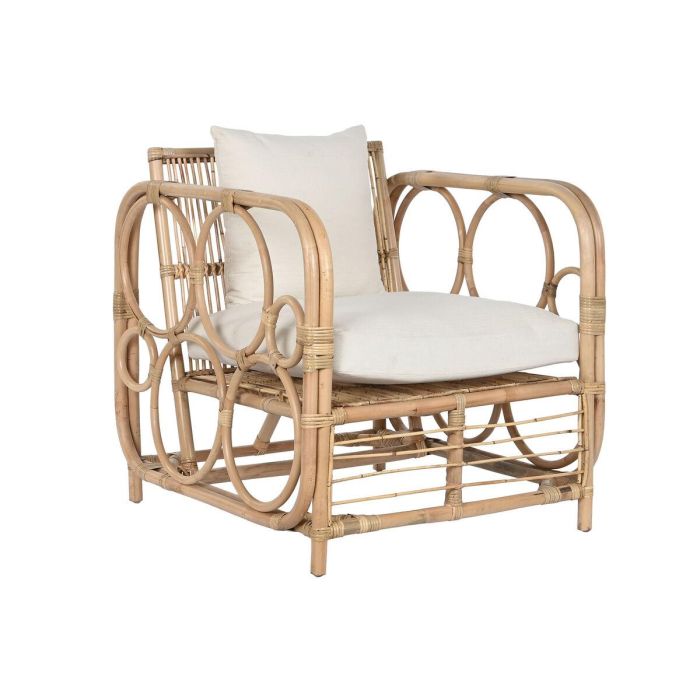 Sillon DKD Home Decor Natural Blanco 72 x 76 x 72 cm Sillon DKD Home Decor Natural Blanco 72 x 76 x 72 cm