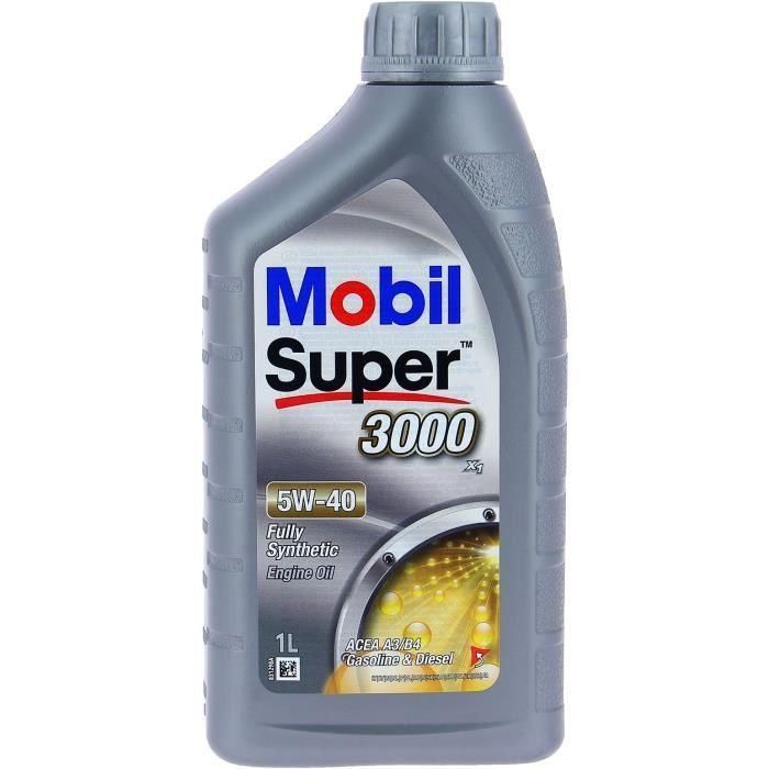 Bidón de aceite de motor - MOBIL - S3000 5W40 - 1 L - 4 estaciones