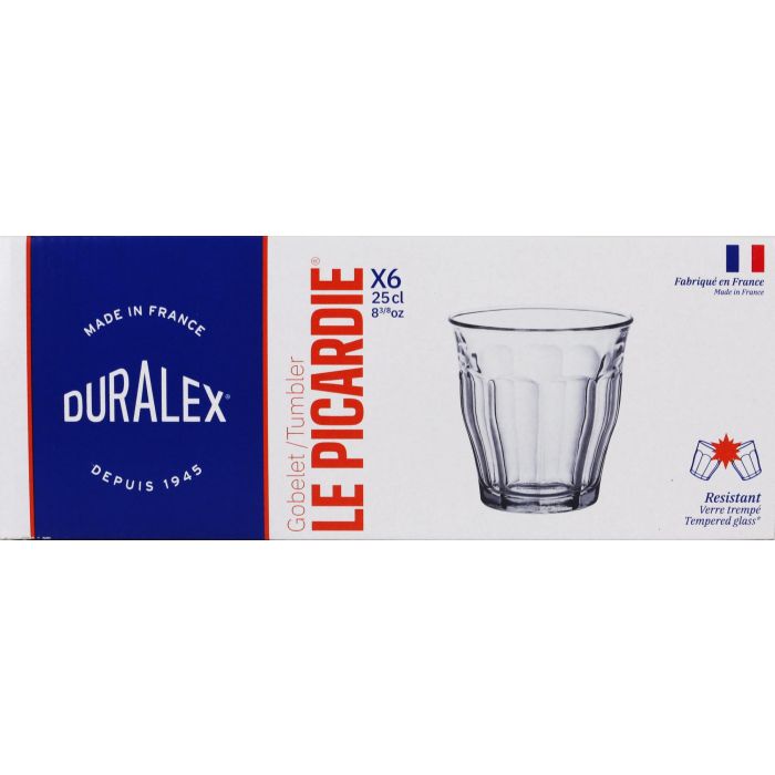 Duralex Set 6 Vasos Transparentes 25 cl Colección Picardie (12 Cajas) 1