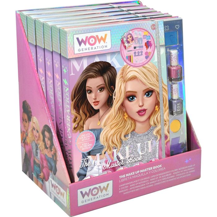 Kids Licensing Master Book Maquilla Wow00058 Generation para Niños, Set de Maquillaje y Colorear con Esmaltes, Sombras, Brillos y Libro, +6 Años 3