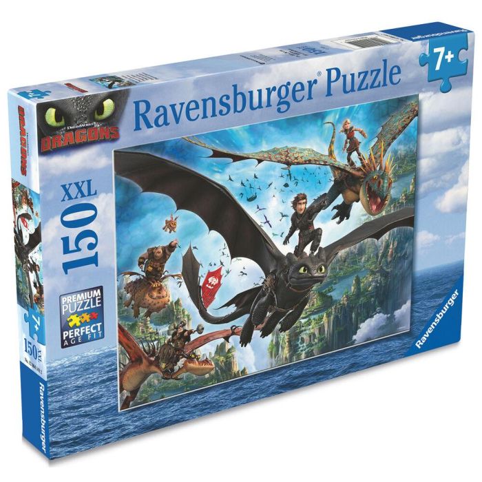 RAVENSBURGER Puzzle Como Entrenar a tu Dragon 2 XXL 150 piezas, tamaño 49x36cm