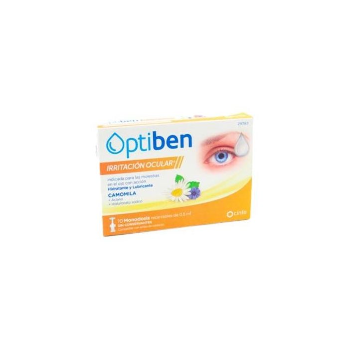 OPTIBEN Irritacion Ocular+ 10 Monodosis 0,5 Ml