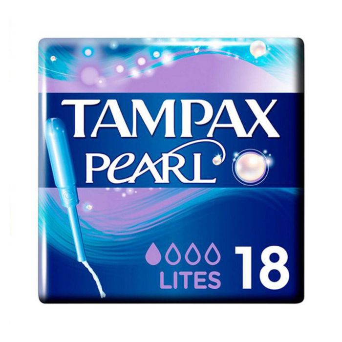 Tampax Pearl Lites Tampones para Flujo Ligero, 18 Unidades