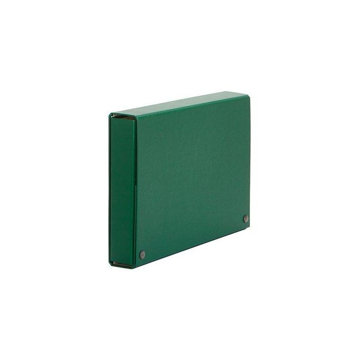 Carpeta De Proyectos Pardo Carton Forrado Pvc A4 Broches 5 Cm Verde (Set de 13)