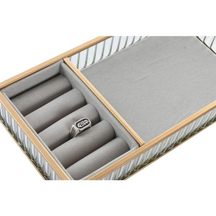 Joyero Glam DKD Home Decor Transparente Dorado 13 x 4 x 25 cm (4 Unidades) 1 Joyero Glam DKD Home Decor Transparente Dorado 13 x 4 x 25 cm (4 Unidades) 1