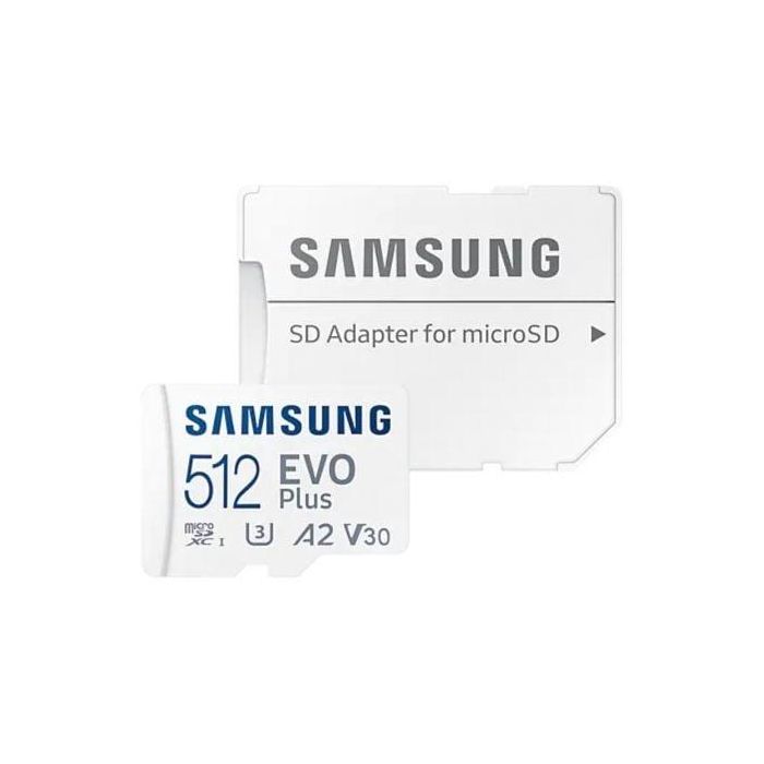 Tarjeta de Memoria Samsung EVO Plus 2023 512GB microSD XC con Adaptador/ Clase 10/ 160MBs