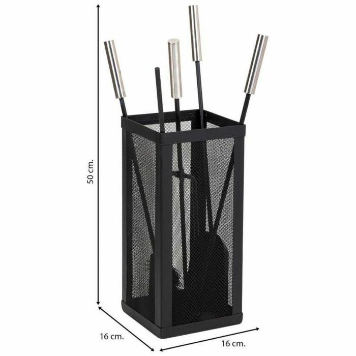 Utensilios para Chimenea Alexandra House Living Negro Hierro 16 x 50 x 16 cm 3