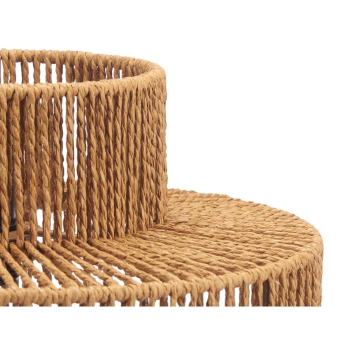 Lámpara de Techo Cilindro Cuerda Giftdecor 30x25x30 cm - Negro/Marrón - Metal/Papel/Plástico (4 Unidades) 2