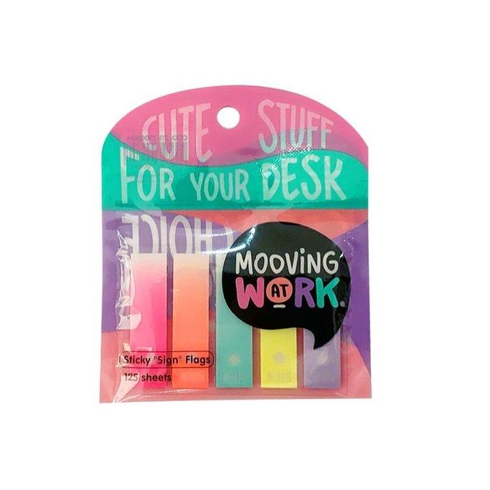 Banderitas Adhesivas Mooving Sing 12X45Mm Colores Traslucidos Blister De 5