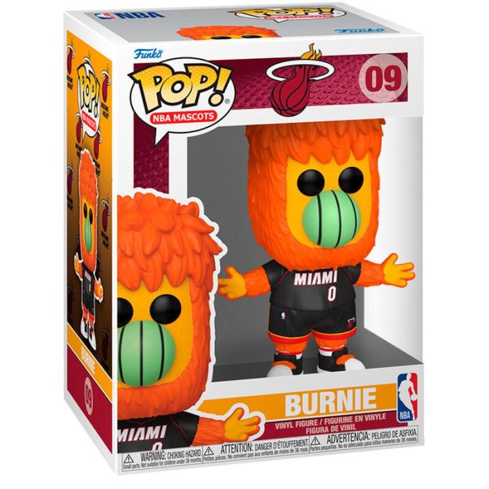 Funko Figura POP NBA Miami Heat Burnie de 9cm Vinilo