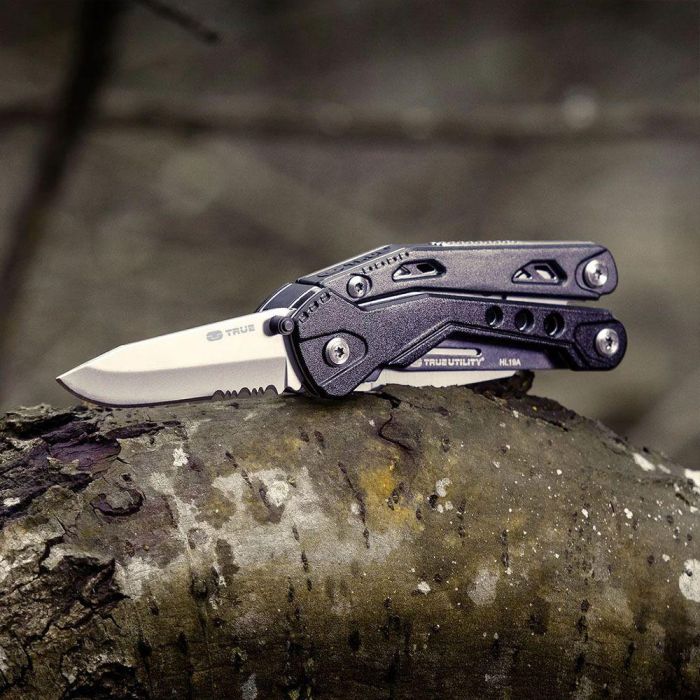 True Handy one Multiherramienta 18 en 1 de Bolsillo con Navaja de Acero Inoxidable y Aluminio con Accesorios Incluidos 12