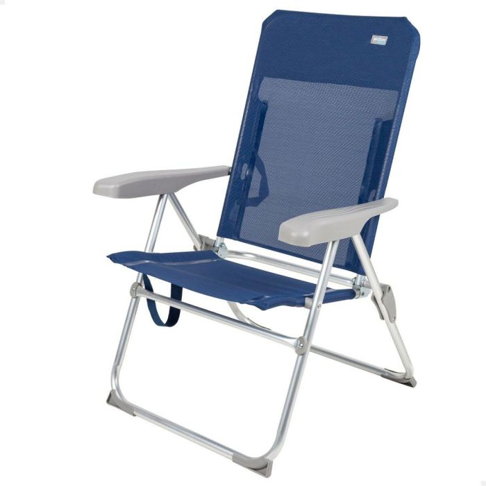 Silla de Playa Aktive Azul marino 47 x 94 x 60 cm (4 Unidades) 6