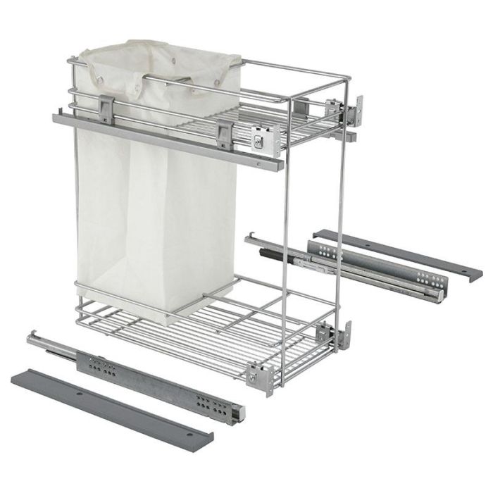 VIBO Partner M450 Botellero Panero Cromo con Guías Muss Hettich de Extracción Parcial y Fijación Lateral