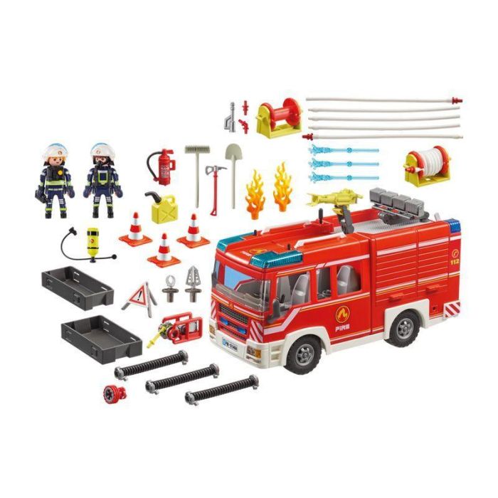 Playmobil Camión Bomberos Ciudad Acción con 2 Bomberos y Herramientas Juguete para Niños Mayores de 4 Años 2