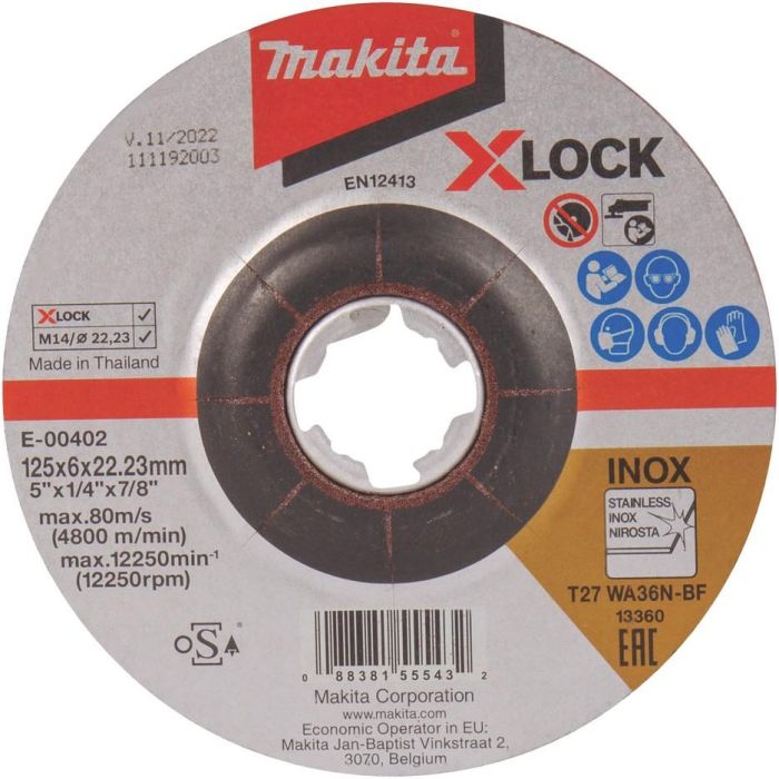 Makita Schruppscheibe 125x6mm para INOX