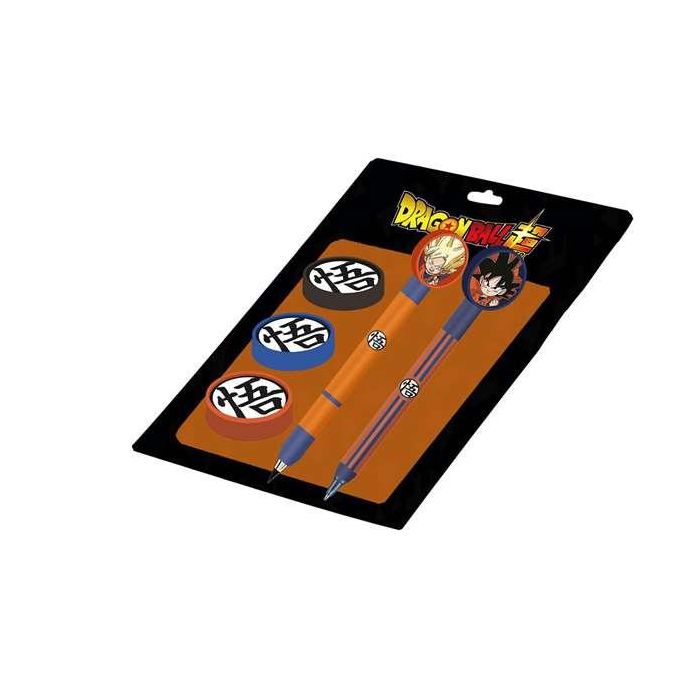 Karactermania Blister Gel+ Eternal+ Dragon Ball Ultra Instinct Bolígrafo Borrable Lápiz Metálico 3 Gomas Regalo Papelería Infantil