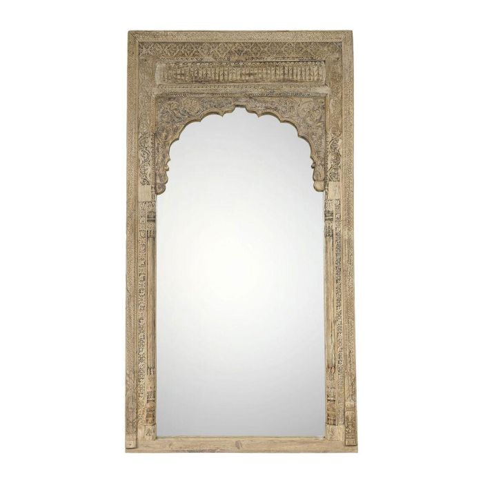 DKD Home Decor Espejo de Pared Teca Natural 288x160 cm (Luz 235x135 cm) - Estilo Único/Antique, Pieza Exclusiva Item Home