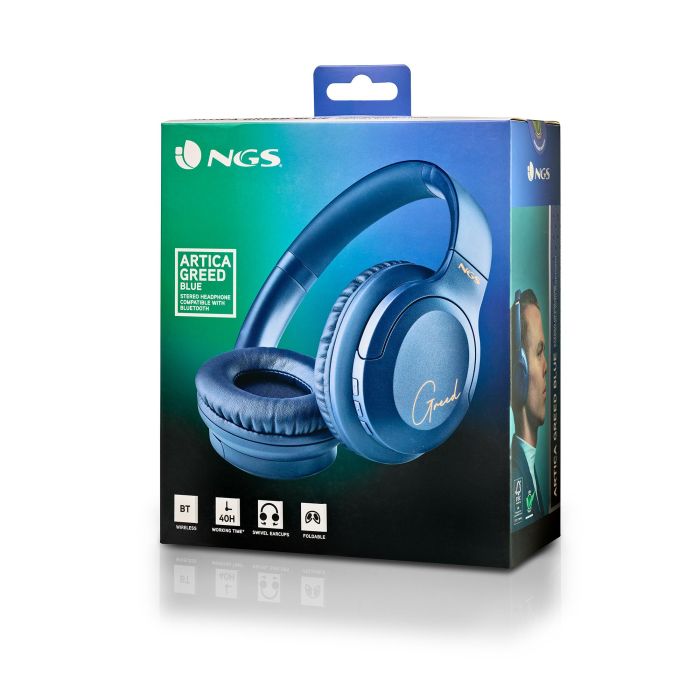 NGS ARTICAGREEDBLUE Auriculares Inalámbricos Bluetooth 5.1 con Micrófono Diadema Plegable Azules Hasta 12h Batería 9 NGS ARTICAGREEDBLUE Auriculares Inalámbricos Bluetooth 5.1 con Micrófono Diadema Plegable Azules Hasta 12h Batería 9